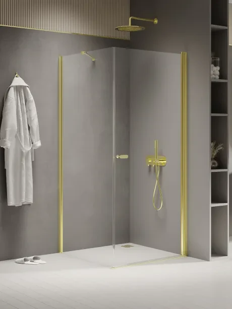Kabina prysznicowa New Soleo Gold Shine, pojedyncze drzwi