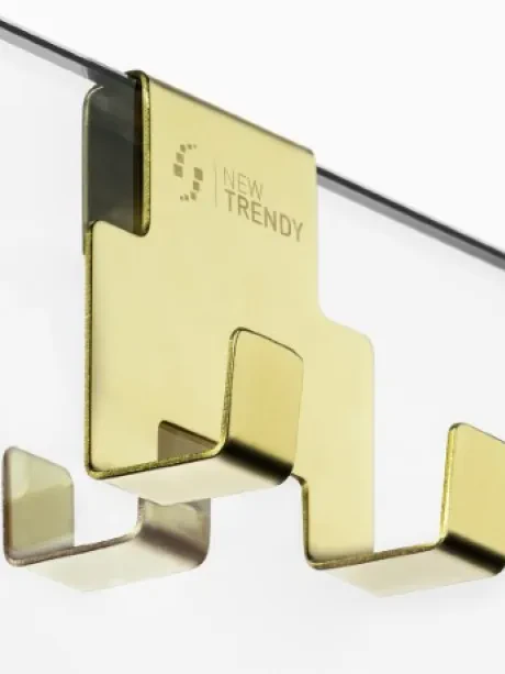 Wieszak na ręcznik Gold Shine, w kolorze złotym, wykończenie w połysku.