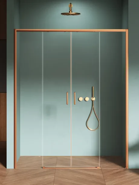 Drzwi wnękowe Prime Copper Brushed, podwójne, przesuwne