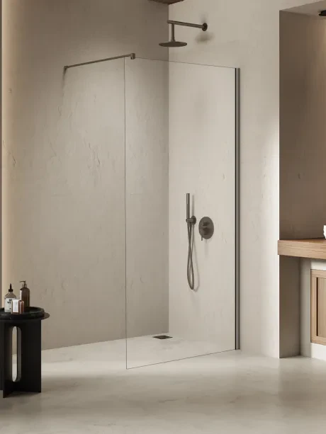 Kabina prysznicowa Nesta Gunmetal Brushed, walk in
