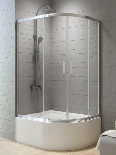 Kabina prysznicowa New Varia Chrome, półokrągła, asymetryczna