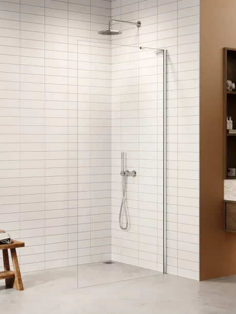 Kabina prysznicowa Nesta Chrome, walk in, wspornik kątowy