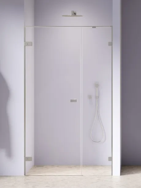 Drzwi wnękowe OXIA NICKEL BRUSHED PLUS pojedyncze wahadłowe, zawias przy ścianie