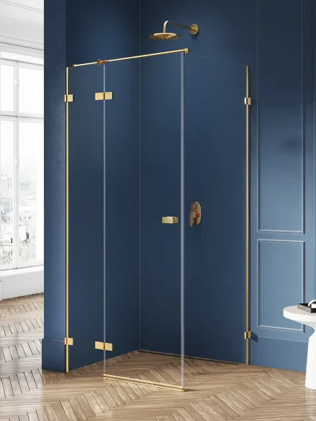 Kabina prysznicowa Avexa Gold Brushed, pojedyncze drzwi
