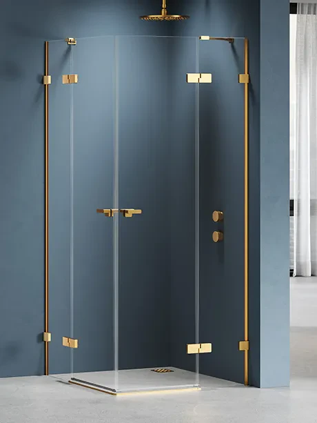Kabina prysznicowa Eventa Gold Brushed, podwójne drzwi