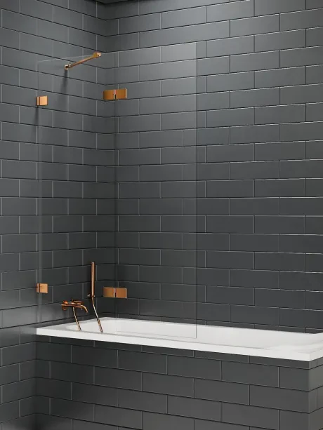 Parawan nawannowy Avexa Copper Brushed, dwuelementowy