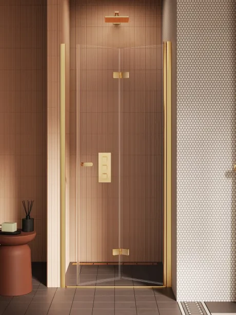Drzwi wnękowe New Soleo Gold Brushed, pojedyncze, składane