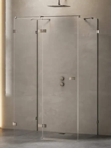 Kabina prysznicowa Avexa Gunmetal Brushed, przyścienna