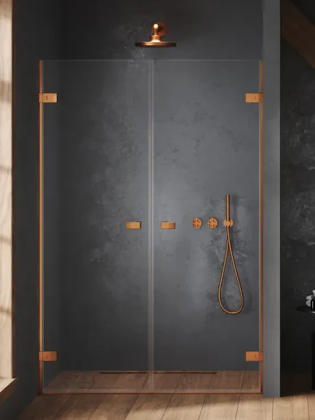 Drzwi wnękowe OXIA COPPER BRUSHED podwójne wahadłowe