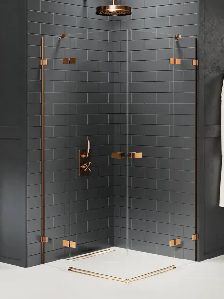 Kabina prysznicowa Avexa Copper Brushed, podwójne drzwi