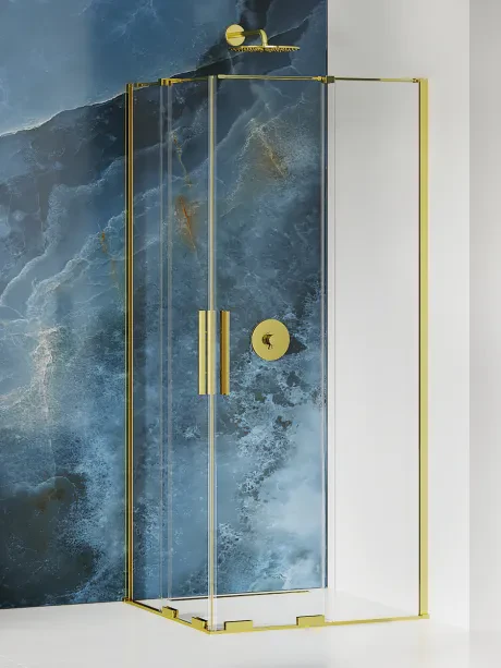 Kabina prysznicowa Smart Light Gold, drzwi podwójne