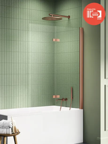 Parawan nawannowy New Soleo Copper Brushed, dwuelementowy