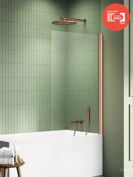 Parawan nawannowy New Soleo Copper Brushed, jednoelementowy