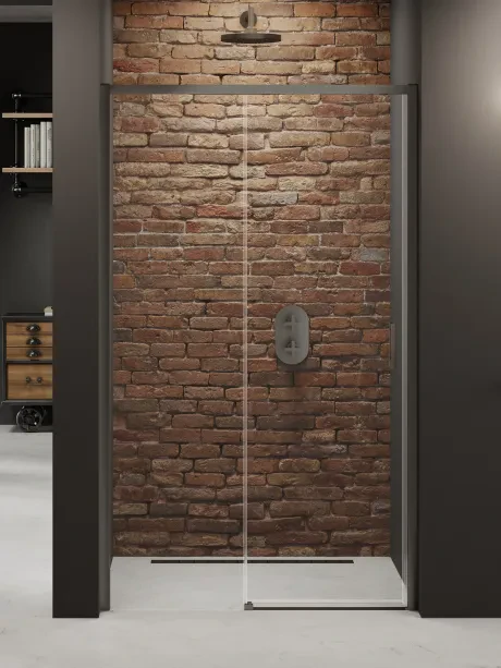 Drzwi wnękowe Prime Gunmetal Brushed, pojedyncze, przesuwne