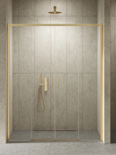 Drzwi wnękowe Prime Gold Brushed, podwójne, przesuwne