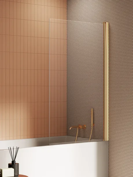 Parawan nawannowy New Soleo Gold Brushed, jednoelementowy
