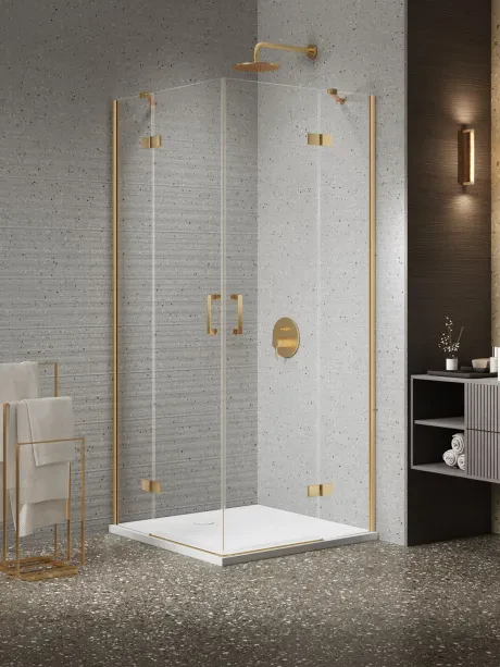 Kabina Nesta Gold Brushed, Drzwi podwójne