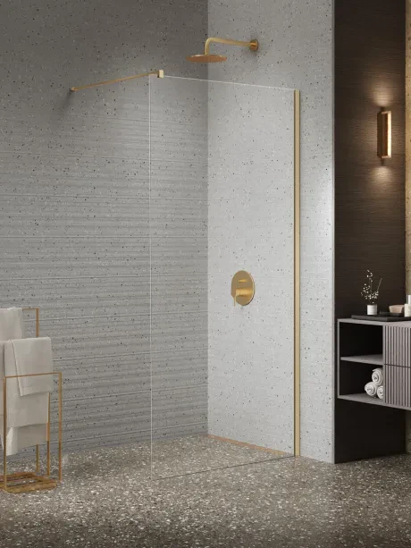 Kabina prysznicowa Nesta Gold Brushed, walk in
