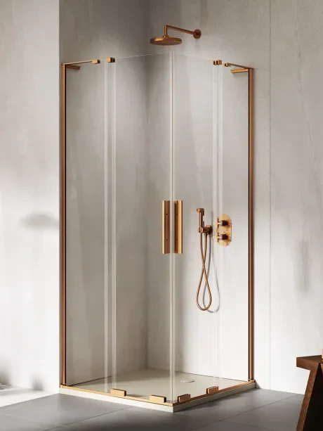 Kabina prysznicowa SMART COPPER BRUSHED 2D -WSPORNIK KĄTOWY