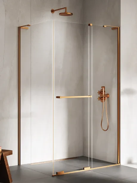 Kabina prysznicowa SMART COPPER BRUSHED 1D - UCHWYT RELING-WSPORNIK KĄTOWY