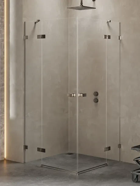 Kabina prysznicowa Avexa Gunmetal Brushed, podwójne drzwi