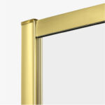 Prime Light Gold shower enclosure, wall-mounted, single door, front door