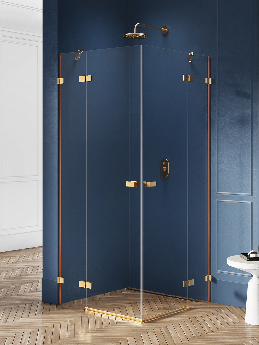 Kabina prysznicowa Avexa Gold Brushed, podwójne drzwi